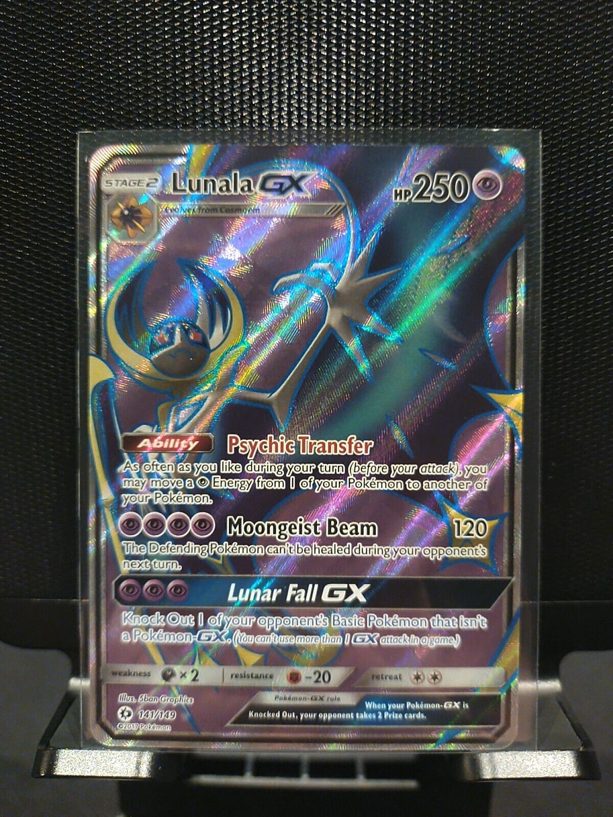 Mavin  Lunala GX 141/149 Full Art Ultra Rare Sun & Moon Base Set