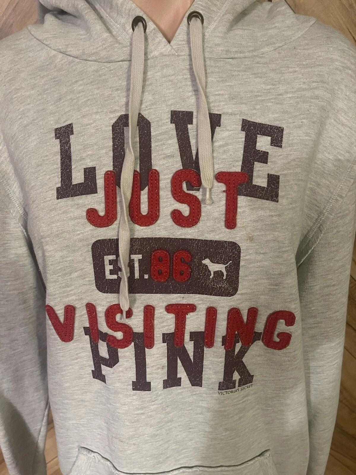 UNDERCOVER Felpa con cappuccio lunga VS PINK Love Pink Just Visiting taglia media