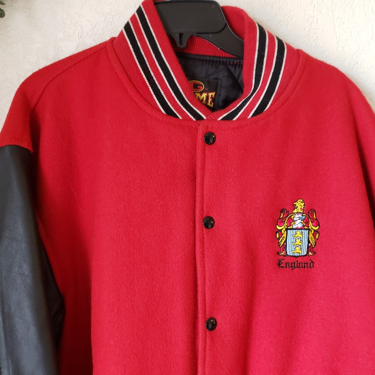 Vintage G.A.M.E. Sportswear Ltd Wool Blend Red Varsity Vintage G.A.M.E. Sportswear Ltd Wool Blend Red Varsity