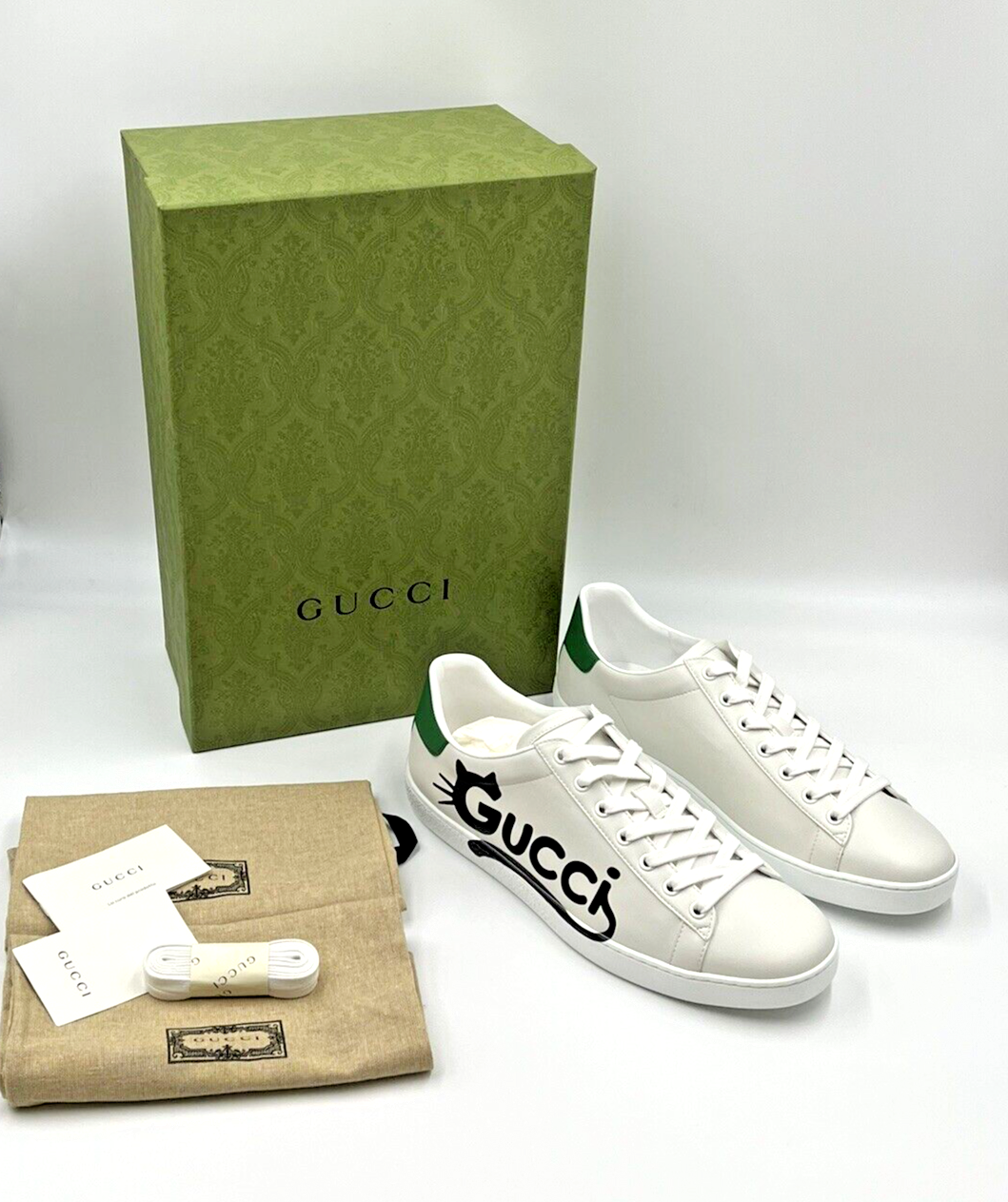 GUCCI Cat logo ace sneakers eBay
