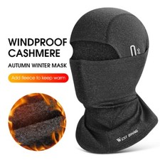 WEST BIKING Winter Warm Cap Hat Windproof Face Mask Balaclava Headwear Gray