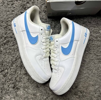 Size 9.5 - Nike Air Force 1 '07 Low University Blue | eBay