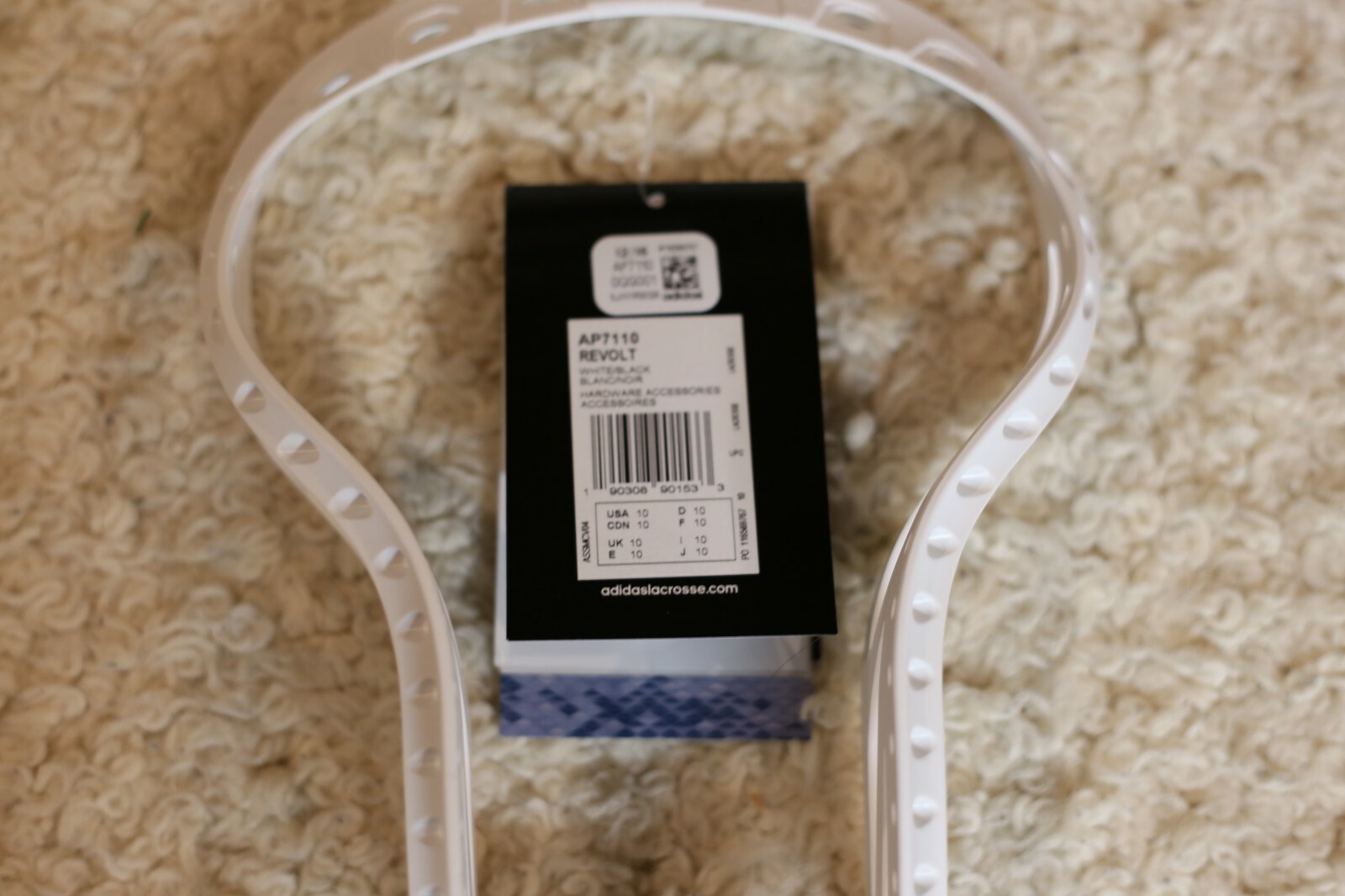 Adidas Lacrosse Head Size 10 (Unstrung) AP7110 NEW NWT $70 Revolt