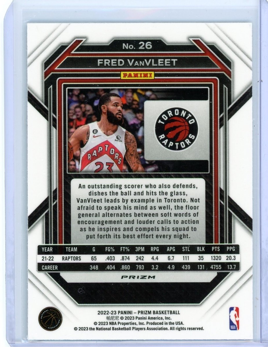 2022-23 Panini Prizm - Fred VanVleet #26 Fast Break Prizm for sale