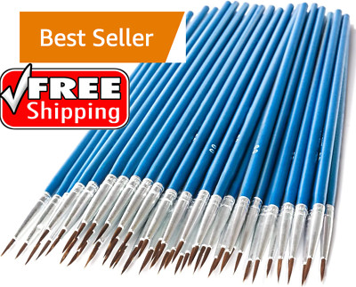 60Pcs Very Small Paint Brushes Fine Tip for Nail Art Model Craft Painting Hobby 