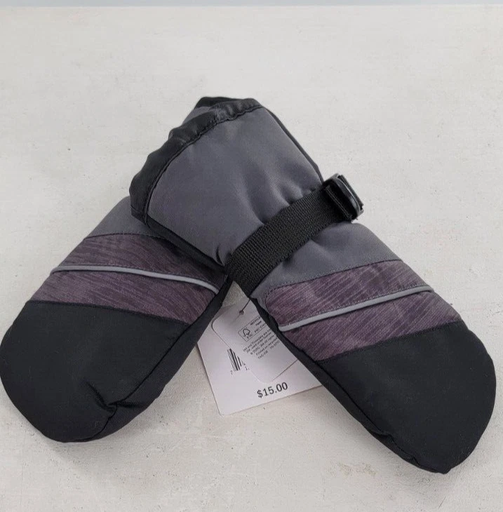 Guantes de puño extendido negros Falls Creek para niños talla 4-7 forrados de lana aislantes Foto 2 de 3