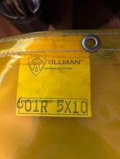 Tillman Welding Curtain Yellow - 5'x 10'- 14 mil Flame Resistant Transparent