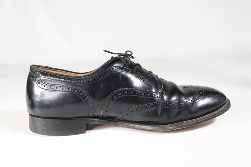 Zapatos de vestir Oxford de colección Johnston & Murphy de cuero negro con punta de ala talla 12 para hombre lg - Imagen 7 de 18