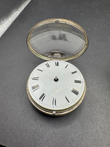 Antique TB Signed Sterling Silver Paired Case English Pocket Watch Movement - Picture 12 of 23