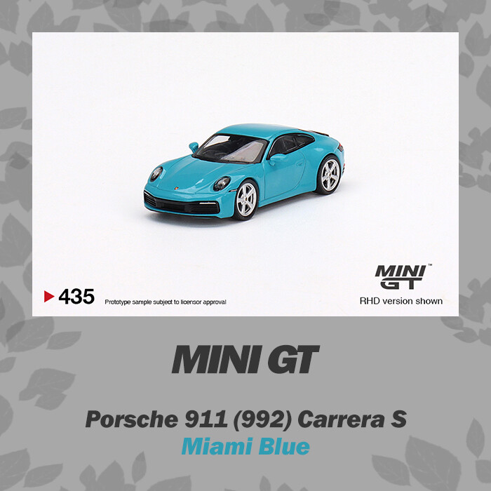 ミニカー MINI GT Porsche 911 Carrera S Miami Blue MINI GT 1:64 Porsche 911 (992) Carrera S Miami Blue Model