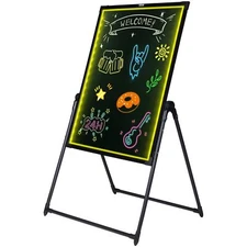 LED Message Writing Board 32"x24" Illuminated Erasable Chalkboard Sign Board