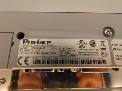 Pro-Face 3580404-02 Operator Interface Monitor Touchscreen Pro-Face 3580404-02 Operator Interface Monitor Touchscreen