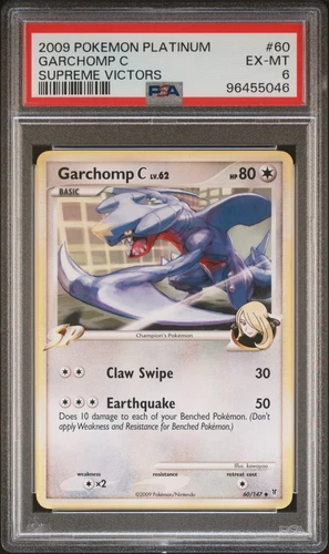 PSA 6 - 2009 Pokemon Platinum Supreme Victors 60/147 - Garchomp C - Very Rare!