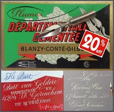 12 vintage Blanzy France D partementale no.2552 nibs