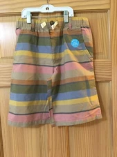 New Carter's Boy Pull on Shorts Multicolor Stripe woven