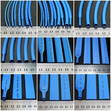 Blue Heat Shrink 2:1 Tube Car Cable Wire Electrical Tubing Sleeving Sizes&Lens