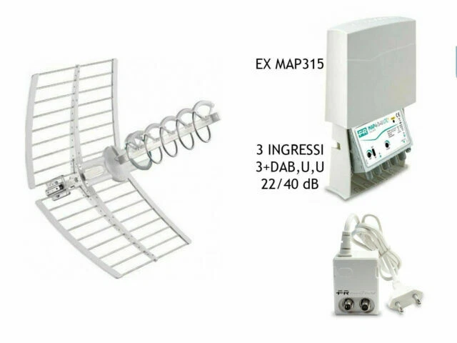 Amplificatori e filtri segnale per decoder, satellitari e DTT da 1 uscite
