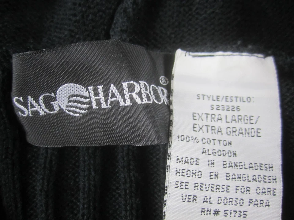 Sag Harbor Jacket Womens XL Black Full Zip Up Slim Fit Hoodie Hooded Cotton - Image 3 of 4