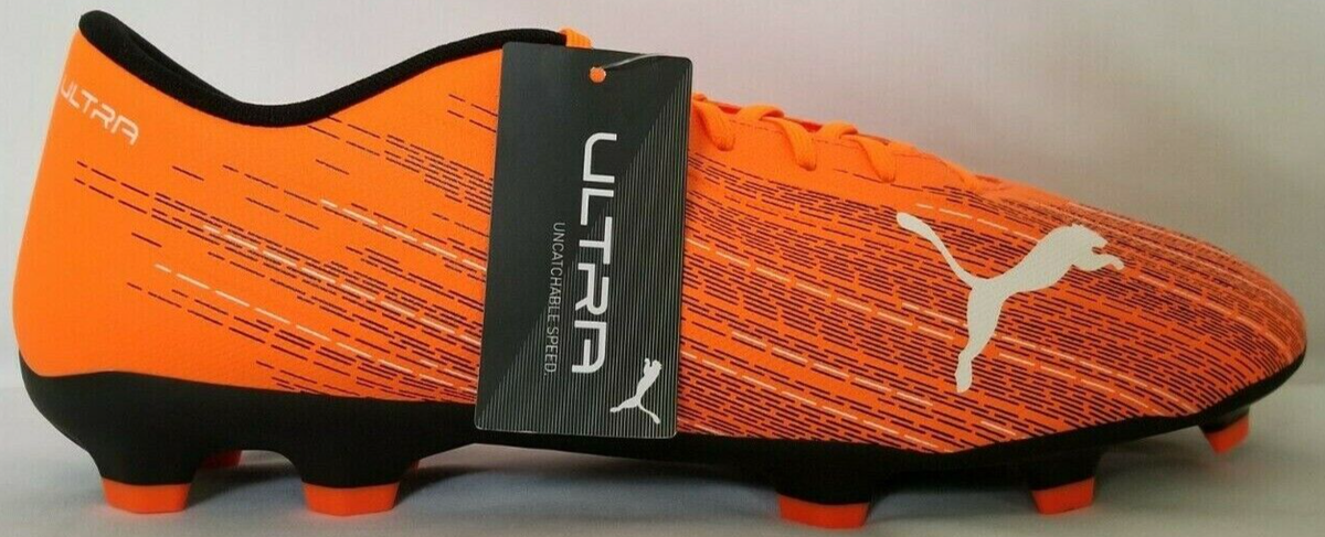 Mens Sz 12 Shocking Orange Black White Puma Ultra 4.1 FG Mens Sz 12 Shocking Orange Black White Puma Ultra 4.1 FG