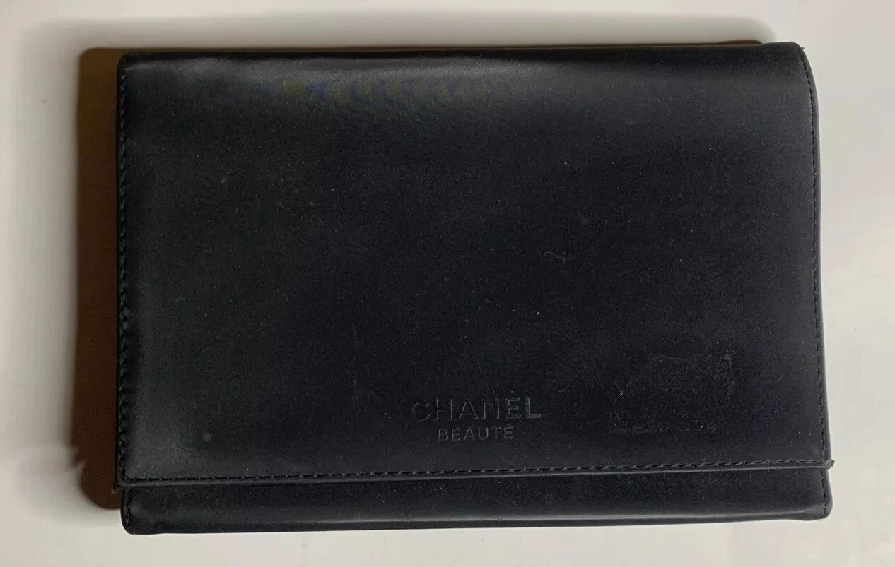 Vintage Chanel Beauty Black Tri-Fold Brush Holder