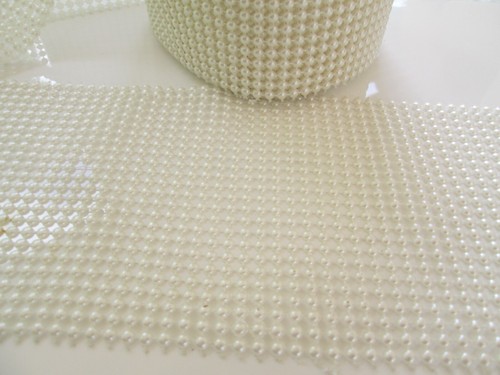 10/0,5 Metri Eleganti Perle Fasce Strass Finiture Non Elastiche Colore Desiderio - Foto 13 di 13