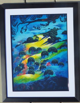 Eyvind Earle FADING SUNSET FLAME 1995 Nature Valley Hand signed