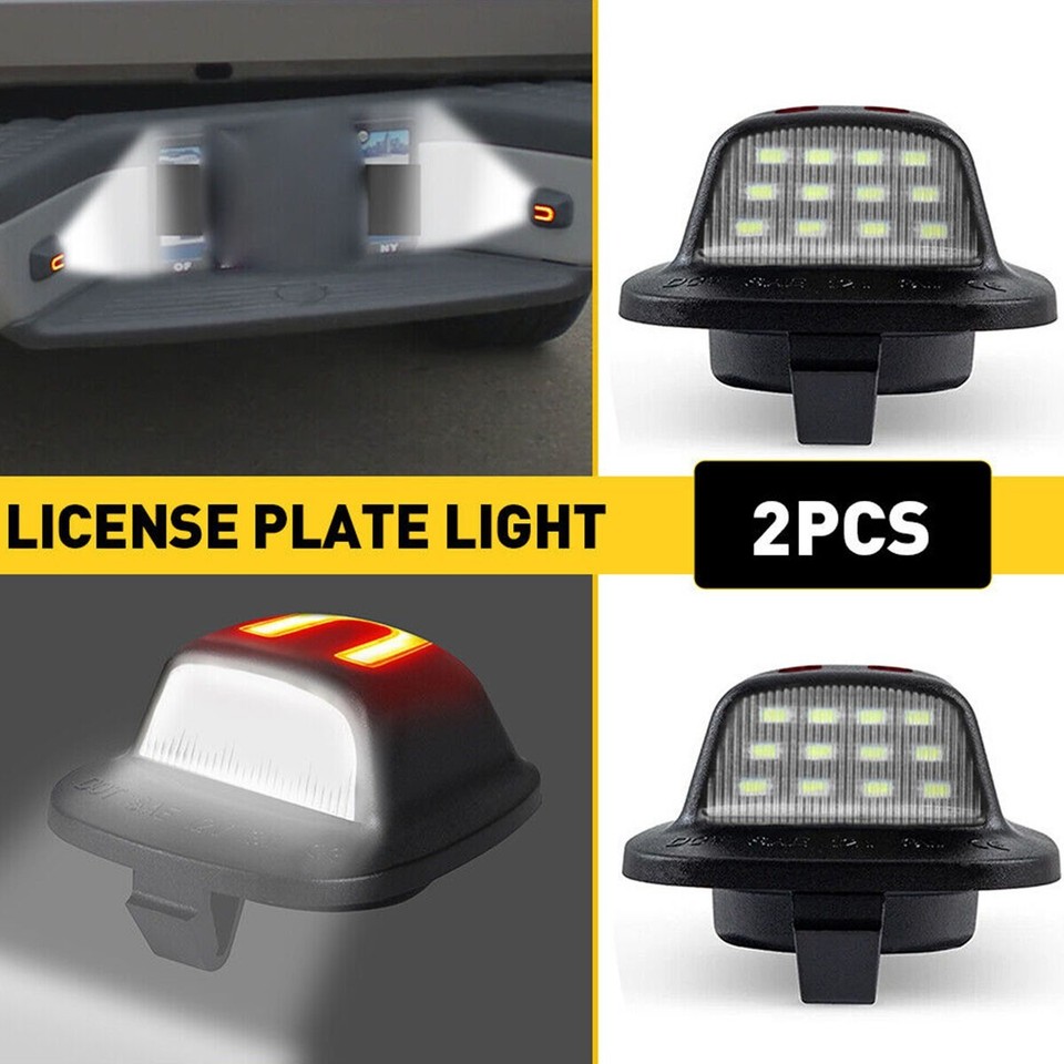 Tundra License Plate Light Full White LED License Plate Lights For 1998-2004 Nissan Frontier & Xterra License Plate Bracket With Led Light - Foto 3