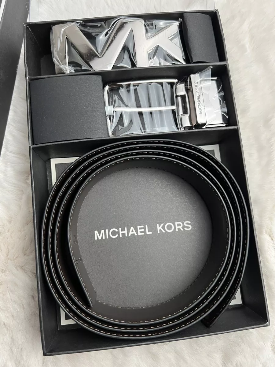 Michael kors hotsell black leather belt