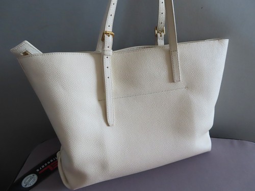 Oroton Margot Rare egg shell Large tote bag shopper ex cond genuine leather bag - Picture 7 of 23
