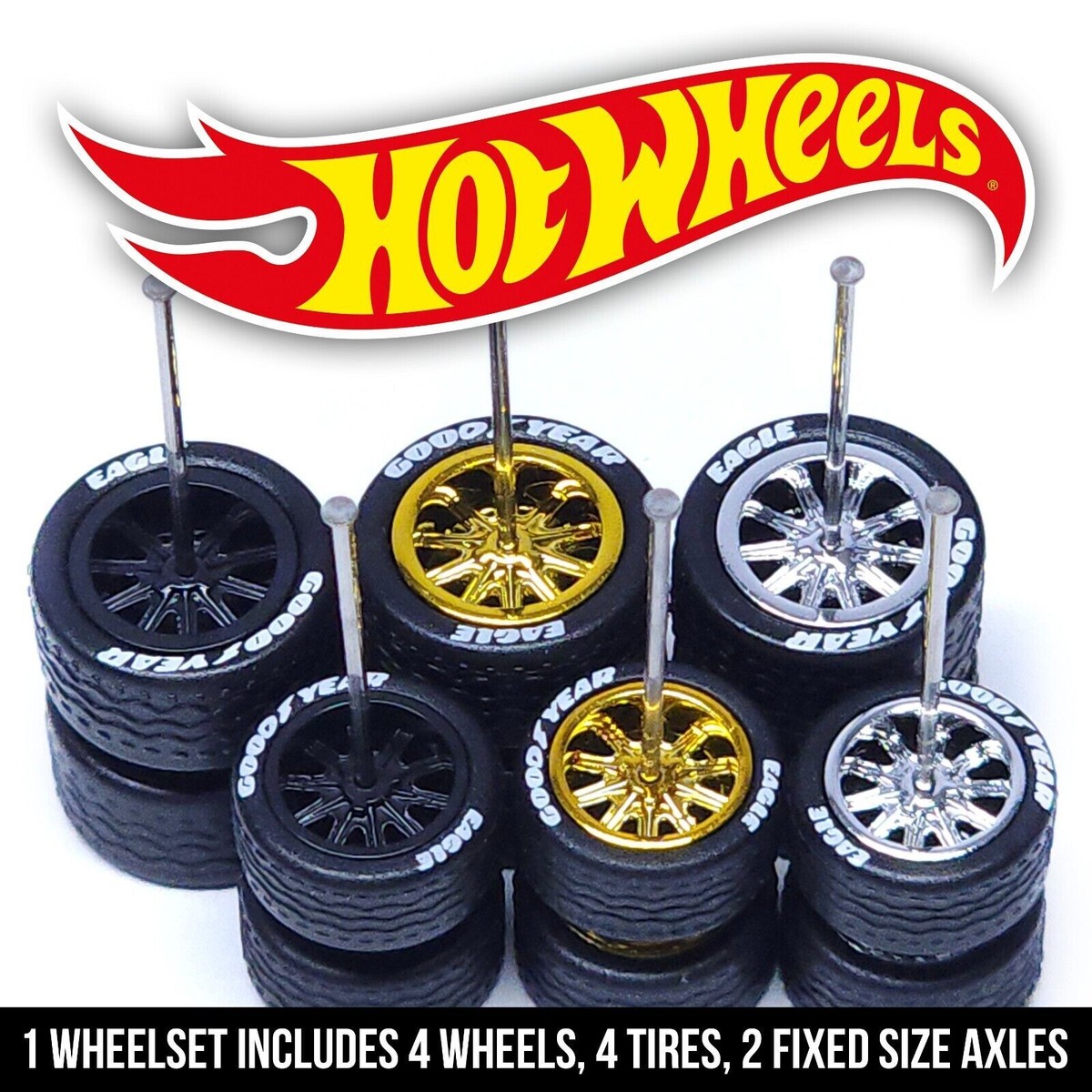 KK-Scale 1:18 Firestone Firehawk USA Pneumatici E Cerchi Set KKDCACC038 - Foto 9