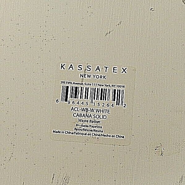 KASSATEX NEW YORK WASTE BASKET WHITE CABANA SOLID for sale online eBay
