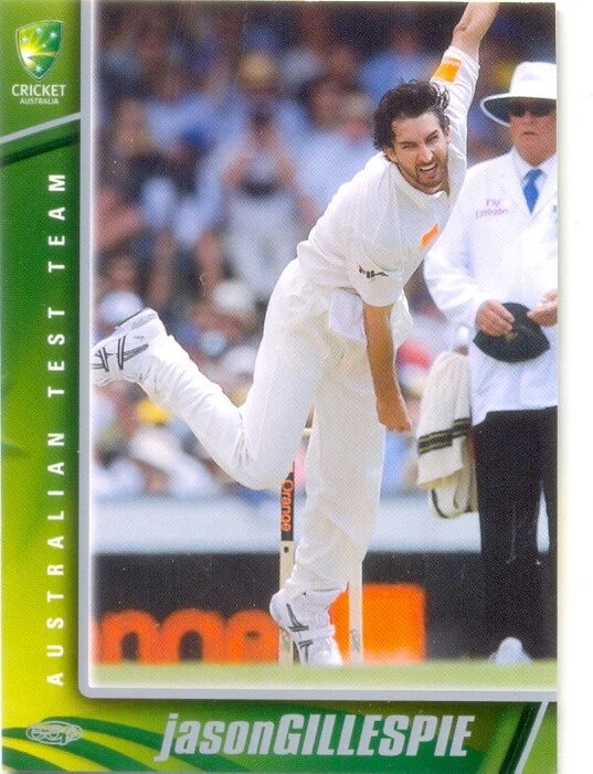 2003 2004 Australian Cricket Test Team Card 6 Jason Gillespie - Image 1 of 1