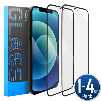 Full Screen Panzerfolie für iPhone 16 15 14 13 12 11 Pro Max Cover Schutz Glas