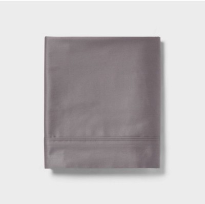 King 400 Thread Count Performance Flat Sheet Dark Gray - Threshold