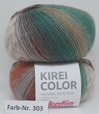 Wolle zum Stricken KIREI Color 100g Knäuel multicolor reine Wolle Nadelst.5-6