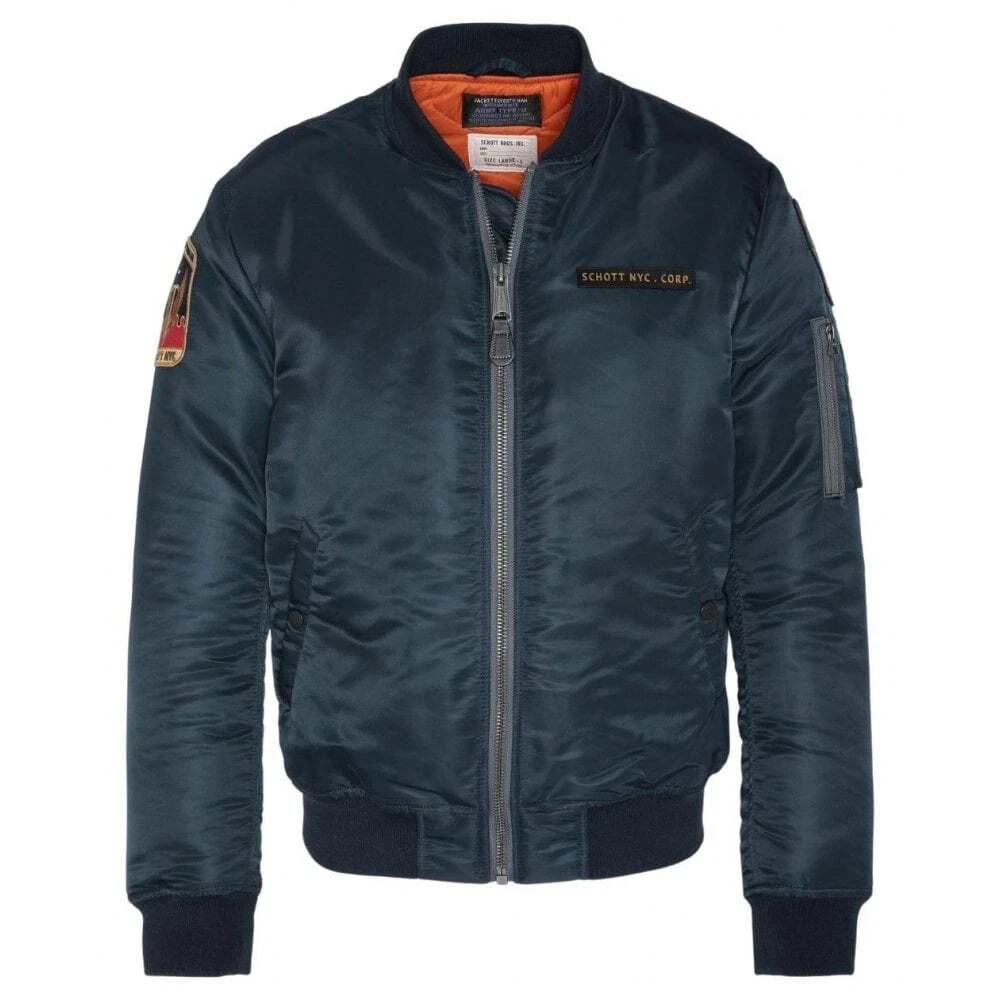 Schott NYC Nylon MA 1 Airvintrs Navy Bomber Jackett eBay