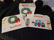 Lot of 3 NOS Vintage CHRISTMAS CANDY "Treat" Cracker BOX with Children Kids