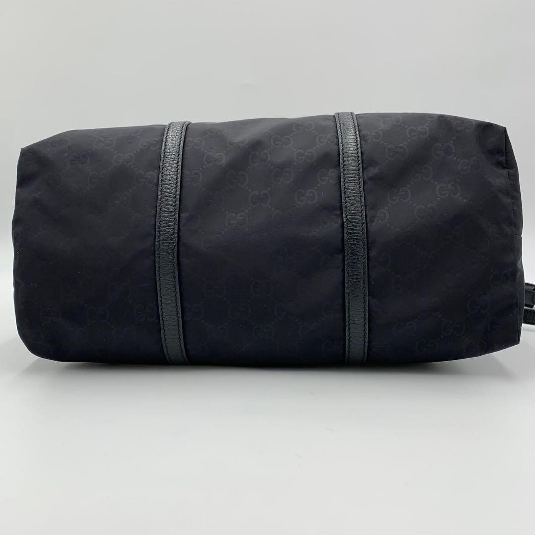 GUCCI GG Canvas Leather 2Way Tote Bag Black A4 Unisex Authentic thumbnail 8