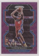 2021-22 Panini Prizm Purple Wave Prizm Tyrese Maxey #28 0k0j