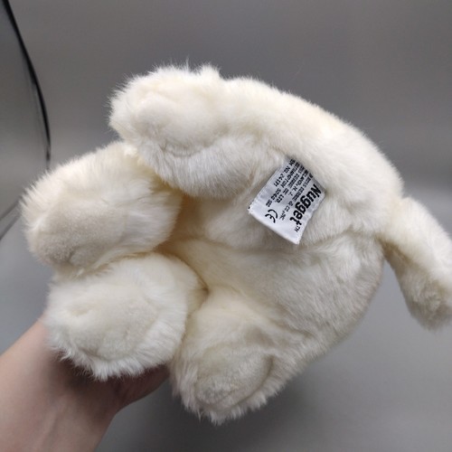 Russ Berrie Nugget Plush White Cream Puppy Dog 7" Stuffed Animal Yellow Plaid - Picture 7 of 12