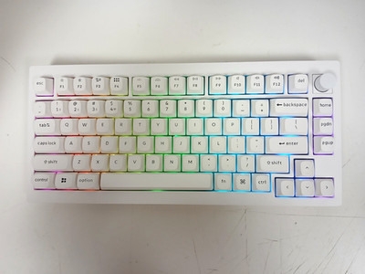 Keychron V1 Max Wireless RGB Mechanical Keyboard With Banana Switches, White