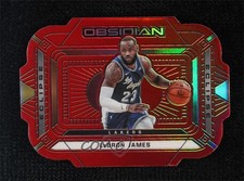 2020-21 Panini Obsidian Eclipse Electric Etch Red Flood LeBron James #10 hs9