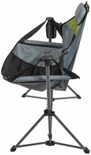 RIO Adjustable Back Hammock Chair - Steel Folding Rocking Recliner w/ Pillow &
