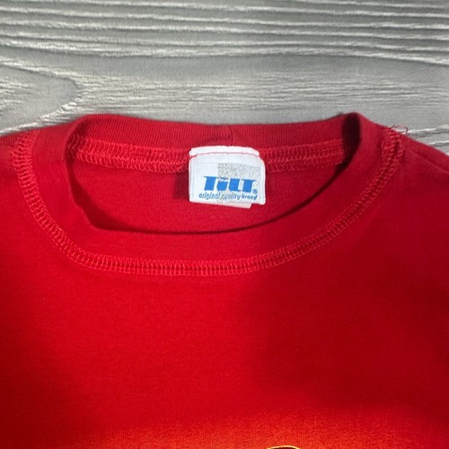 Y2K Red Graphic Long Sleeve Tee Tilt Flame Top Grunge Streetwear - Picture 3 of 6