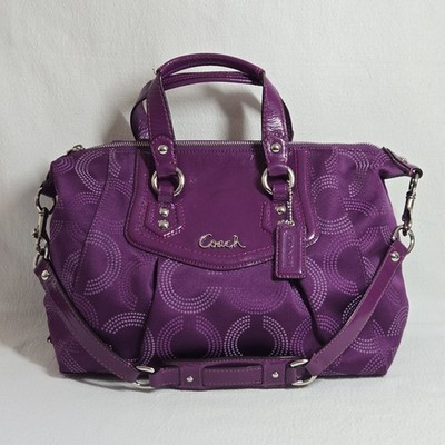 Coach Ashley Dotted Op Art Satchel - Purple Berry (F1294-F20027
