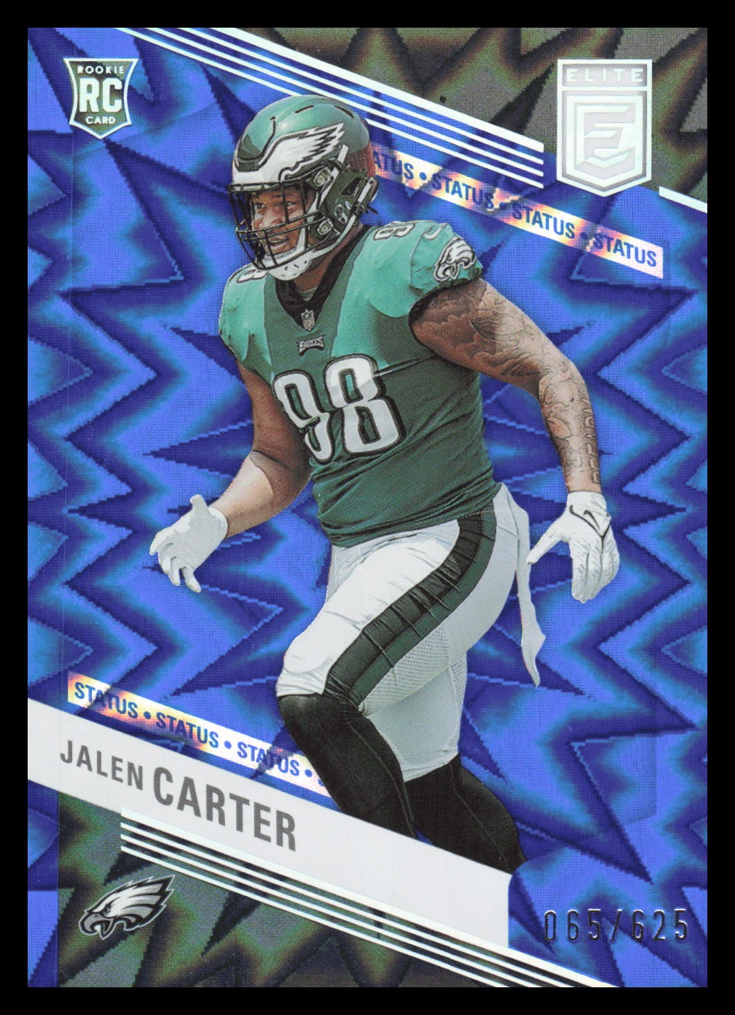 2023 Donruss Elite Status Explosion /625 Rookie #148 Jalen Carter Eagles