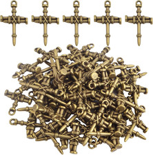 50Pcs Cross Pendant Charms Alloy Religious Christian Jesus Crucifix Cross Pendan