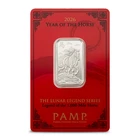 Pamp 10 Gram Silver Bar 2026 Year Of The Horse In Pamp Assay Card!