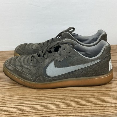 NIKE TIEMPO PREMIER 94 GREY SUADE SOCCER TURF SNEAKERS. SIZE US
