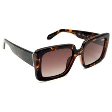 QUAY Total Vibe Square Sunglasses Brown Tortoise Designer Frame  Polarized Lens